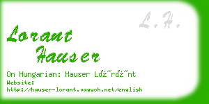 lorant hauser business card